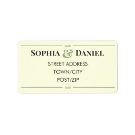 Minimal Modern Editable Wedding RSVP Address Label ラベル