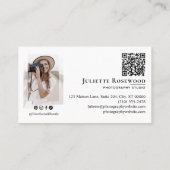 Minimal Modern Elegant Photographer Photo Gallery 名刺 (裏面)