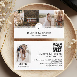 Minimal Modern Elegant Photographer Photo Gallery 名刺