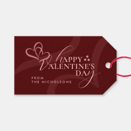 Minimal Modern Elegant Typography Valentines Day ギフトタグ