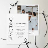 Minimal Modern Elegant Wedding Photo Invitation 招待状