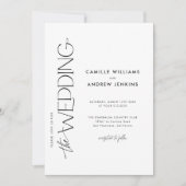 Minimal Modern Elegant Wedding Photo Invitation 招待状 (正面)