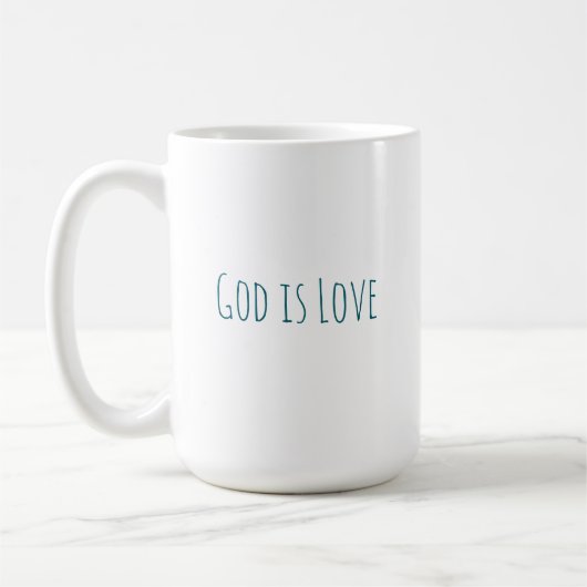 Minimal Modern God Is Love コーヒーマグカップ (左)