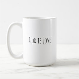 Minimal Modern God Is Love コーヒーマグカップ