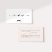 Minimal Modern Handmade Price Tag 名刺