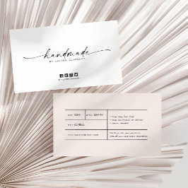 Minimal Modern Handmade Price Tag 名刺