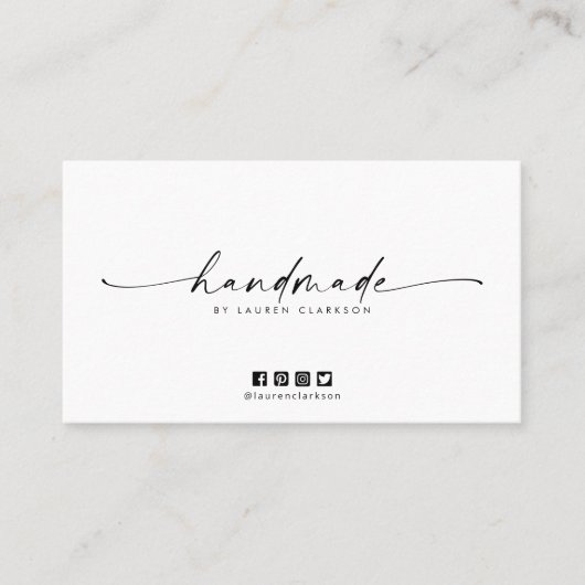 Minimal Modern Handmade Price Tag 名刺 (正面)