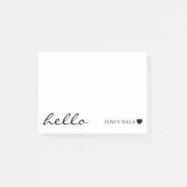 Minimal Modern Heart White Design ポストイット