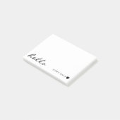 Minimal Modern Heart White Design ポストイット (アングル)