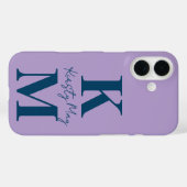 Minimal Modern Initials Name Personalize Case-Mate iPhoneケース (裏面 (横))