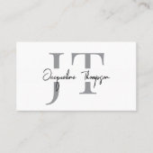 Minimal Modern Luxury Black and White Simple  名刺 (正面)