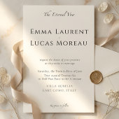 Minimal Modern Luxury Black & White Wedding Design 招待状