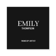 Minimal Modern Makeup Artist Black White 