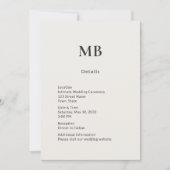 Minimal Modern Micro Wedding Details Card 招待状 (正面)