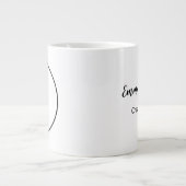 Minimal Modern Monogram ジャンボコーヒーマグカップ (正面)