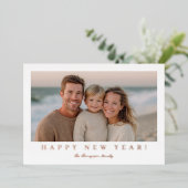 Minimal Modern New Year Photo 箔シーズンカード (立ち正面)