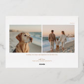 Minimal Modern New Year Photo 箔シーズンカード (裏面)