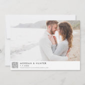Minimal Modern North Beach MD Wedding セーブザデート (裏面)