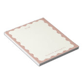 Minimal Modern Personalized Blush Notepad  ノートパッド (アングル)