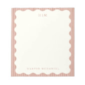 Minimal Modern Personalized Blush Notepad  ノートパッド (正面)