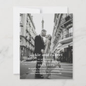 Minimal Modern Photo Budget Wedding Save the Date (正面)
