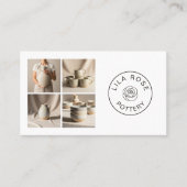 Minimal Modern Photo Collage Pottery Professional 名刺 (正面)