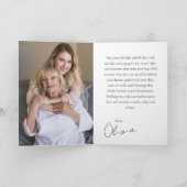 Minimal Modern Photo Modern Birthday Grandma カード (内部)