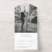 Minimal Modern Photo Wedding オールインワン招待状 (内側)