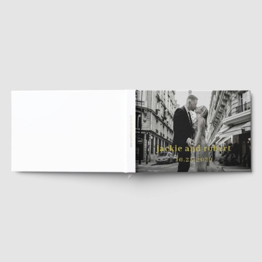 Minimal Modern Photo Wedding ゲストブック (全面)