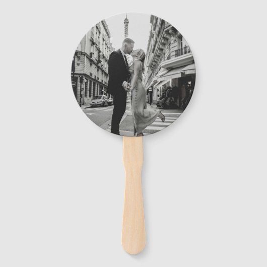 Minimal Modern Photo Wedding ハンドファン (裏面)