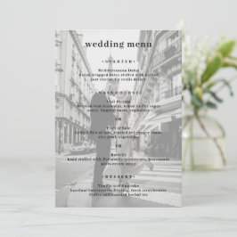 Minimal Modern Photo Wedding メニュー