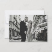 Minimal Modern Photo Wedding 出欠カード (裏面)