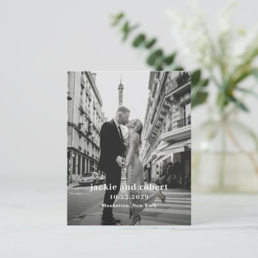 Minimal Modern Photo Wedding Program (スタンド正面)