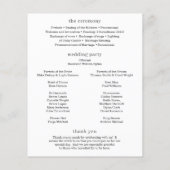 Minimal Modern Photo Wedding Program (裏面)