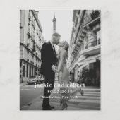 Minimal Modern Photo Wedding Program (正面)
