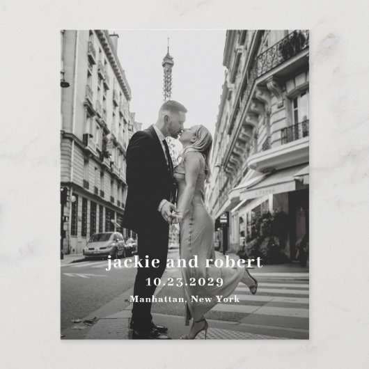 Minimal Modern Photo Wedding Program (正面)