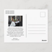 Minimal Modern Photo Wedding Thank You Card ポストカード (裏面)