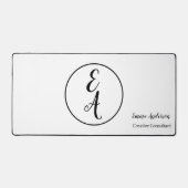 Minimal Modern Professional Monogram デスクマット (正面)