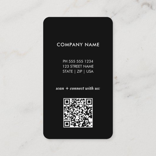 Minimal Modern Professional QR Code Logo 名刺 (裏面)