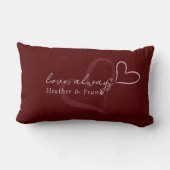 Minimal Modern Romantic Chic Love Always Valentine ランバークッション (裏面)