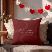 Minimal Modern Romantic Forever Valentine Photo クッション