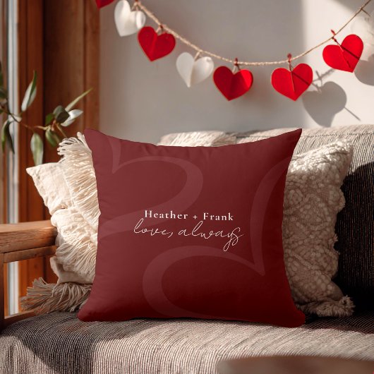 Minimal Modern Romantic Forever Valentines Photo クッション