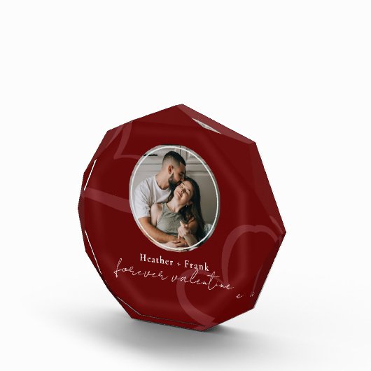 Minimal Modern Romantic Red Forever Valentines フォトブロック (右)