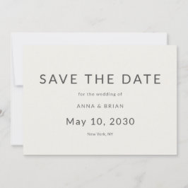Minimal Modern Save the Date with Monogram セーブザデート