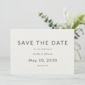 Minimal Modern Save the Date with Monogram セーブザデート (スタンド正面)