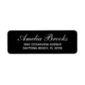 Minimal Modern Script Return Address Custom  ラベル (正面)