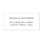 Minimal Modern Script Wedding Return Address セルフインキングスタンプ (デザイン)