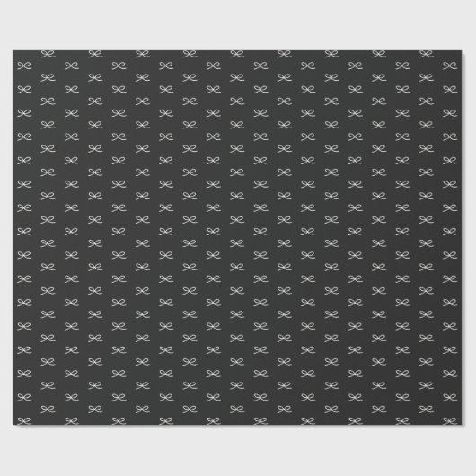 Minimal Modern Simple Bow Pattern Christmas  ラッピングペーパー (フラット)