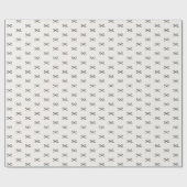 Minimal Modern Simple Bow Pattern Christmas ラッピングペーパー (フラット)