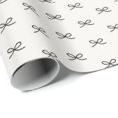 Minimal Modern Simple Bow Pattern Christmas ラッピングペーパー (ロールコーナー)